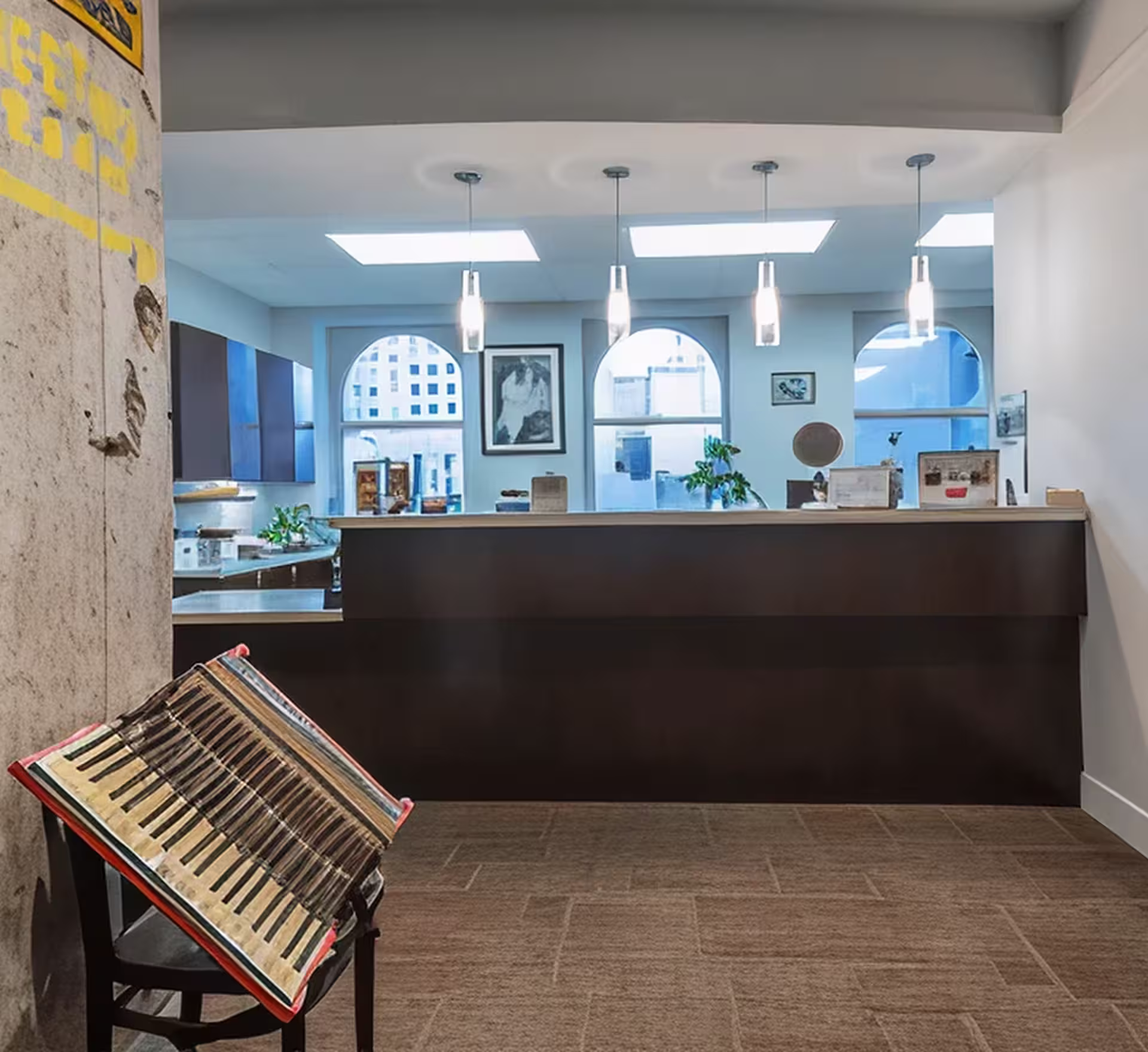 Bright Union Square dental office with city views